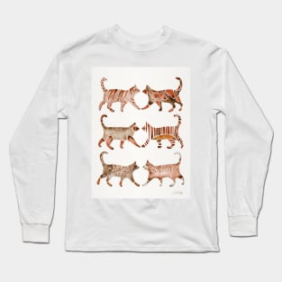 Brown Cat Collection Long Sleeve T-Shirt